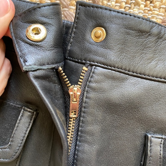 Maje Jelfie Leather Horsebit mini skirt - Picture 5 of 11